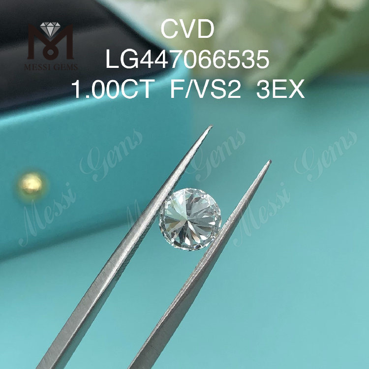 1 quilate F VS2 Redondo BRILLANTE EX Corte CVD laboratorio diamantes IGI