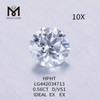 0.56CT D/VS1 corte redondo costo de diamantes creados en laboratorio IDEAL EX EX