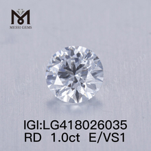1.0CT E/VS1 Ronda EX VG Lab Grown Diamond Precio de venta al por mayor de diamantes de laboratorio sueltos