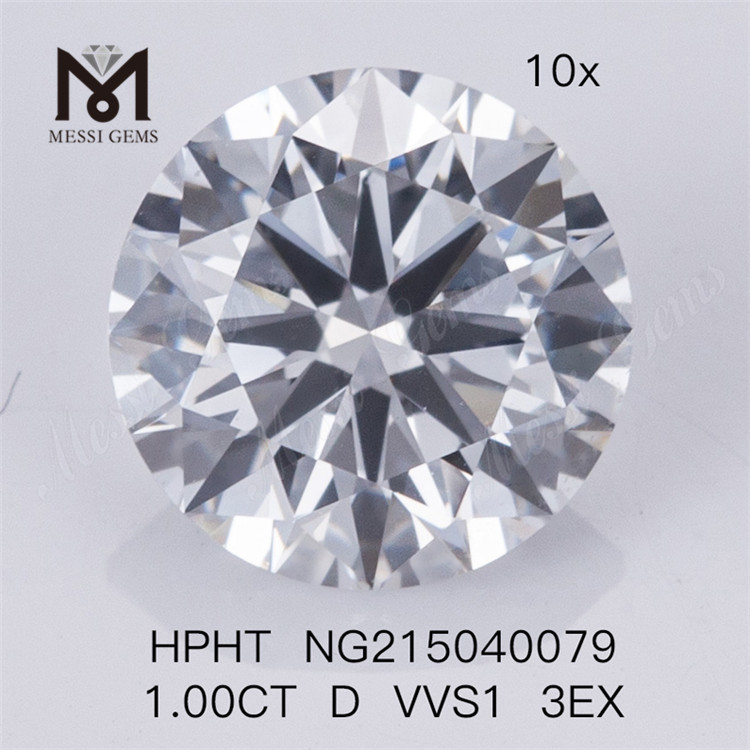Diamantes de laboratorio HPHT 1.00CT RD forma D VVS1 3EX