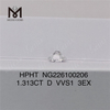1.313CT D HPHT diamante hecho por el hombre VVS1 3EX precio de fabricante de diamantes cultivados en laboratorio