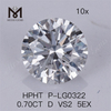 0.70CT HPHT Diamante artificial D VS2 5EX Diamantes de laboratorio