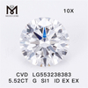 5.52CT G SI1 ID EX EX diamante cultivado en laboratorio cvd 5ct mejores diamantes hechos por el hombre