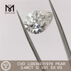 Precio de diamante de laboratorio de 3.49CT Forma de pera G VS Precio al por mayor de diamantes de laboratorio