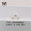 5ct G vs2 3EX laboratorio cultivado Diamante de 5 quilates certificado IGI precio de fábrica