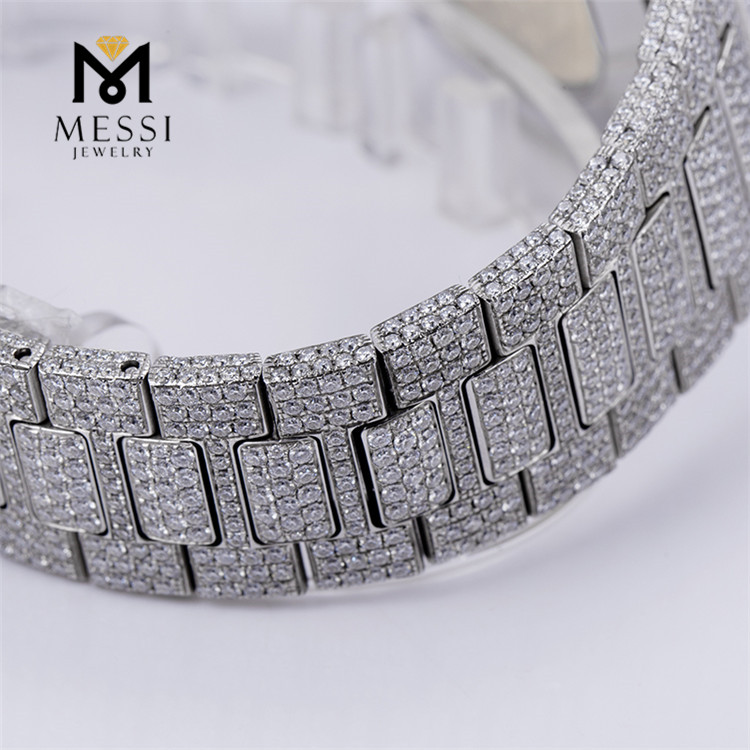 moissanite mecánico para hombre relojes suizos