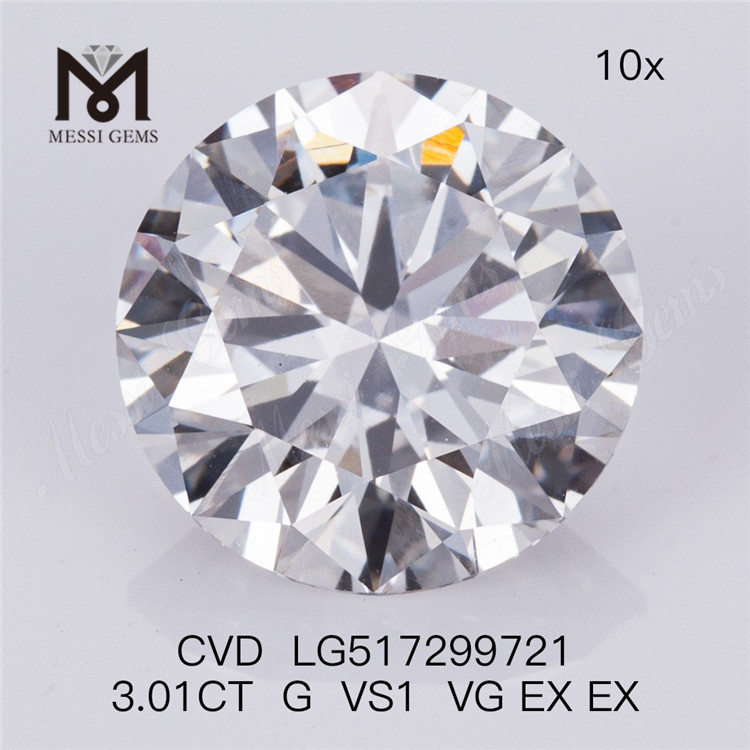 3.10ct CVD H color vs1 ID EX EX diamante sintético precio mayorista