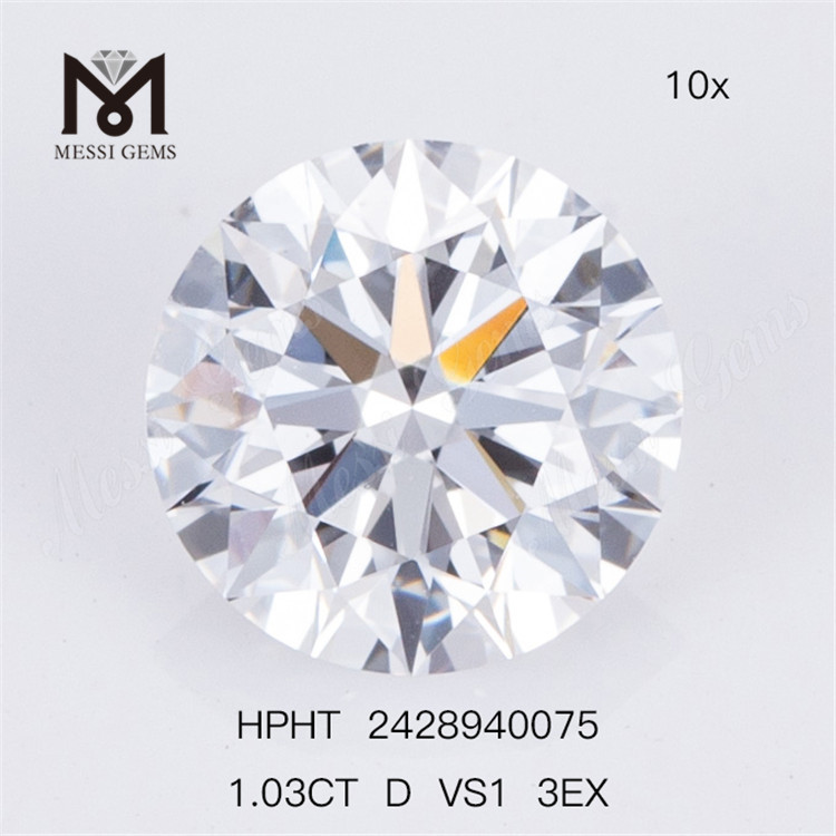 1.03CT D VS1 3EX Diamantes de laboratorio sueltos redondos Diamante de laboratorio suelto blanco