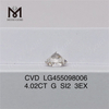 4.02CT G rd mejor venta diamante de laboratorio suelto 3EX rd diamante cvd suelto en oferta