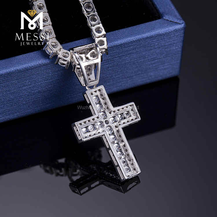 joyería personalizada para hombre helado collar jcross helado barato