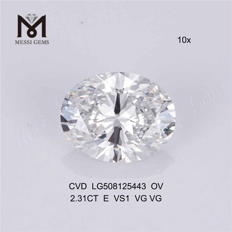 2.31ct E ov cvd diamante venta al por mayor OVAL diamantes sintéticos sueltos en oferta