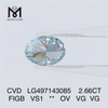 2.66CT FANCY AZUL VERDE INTENSO VS1 OV VG VG diamante de laboratorio CVD LG497143085