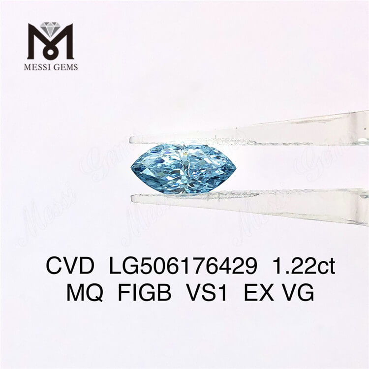Diamante sintético azul de 1,22 ct VS1 Diamante de laboratorio IGI