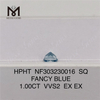 1.00CT VVS2 SQ FANCY BLUE diamante cultivado en laboratorio HPHT NF303230016