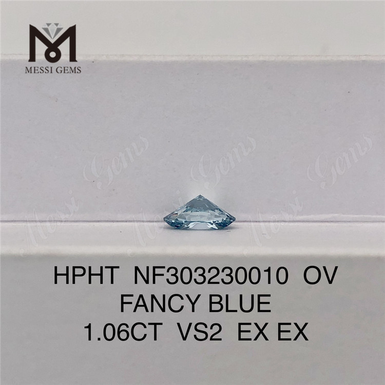 1.06CT VS2 OV diamante de laboratorio al por mayor FANCY BLUE HPHT NF303230010