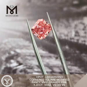 Diamantes de laboratorio cuadrados de 1,31 quilates Diamantes de laboratorio sueltos rosas HPHT LG534250293