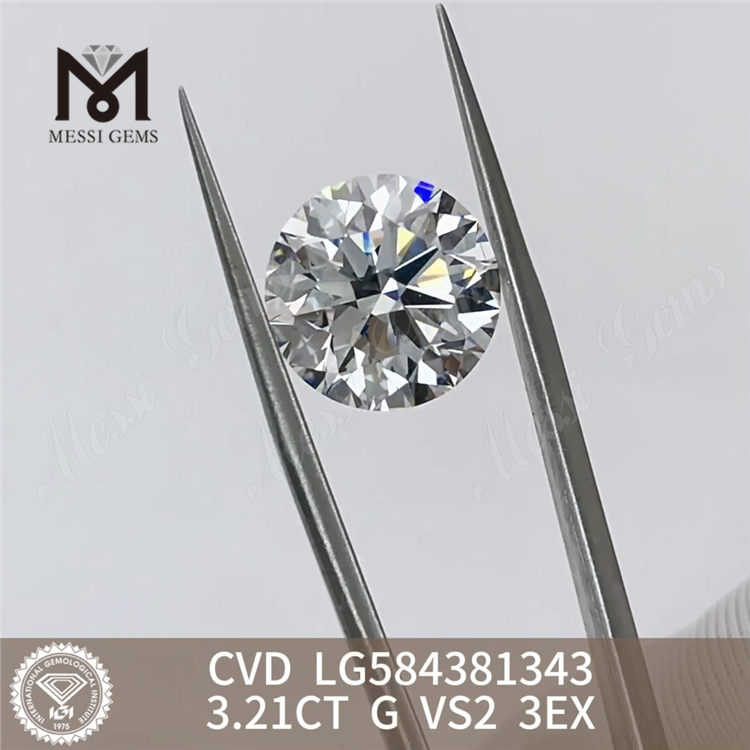 3.21CT G VS2 3EX CVD Diamantes cultivados en laboratorio LG584381343 Una alternativa ética y ecológica 丨Messigems 