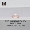 4.50CT EM FANCY PINK VS1 CVD diamantes fabricados con talla esmeralda LG647442156
