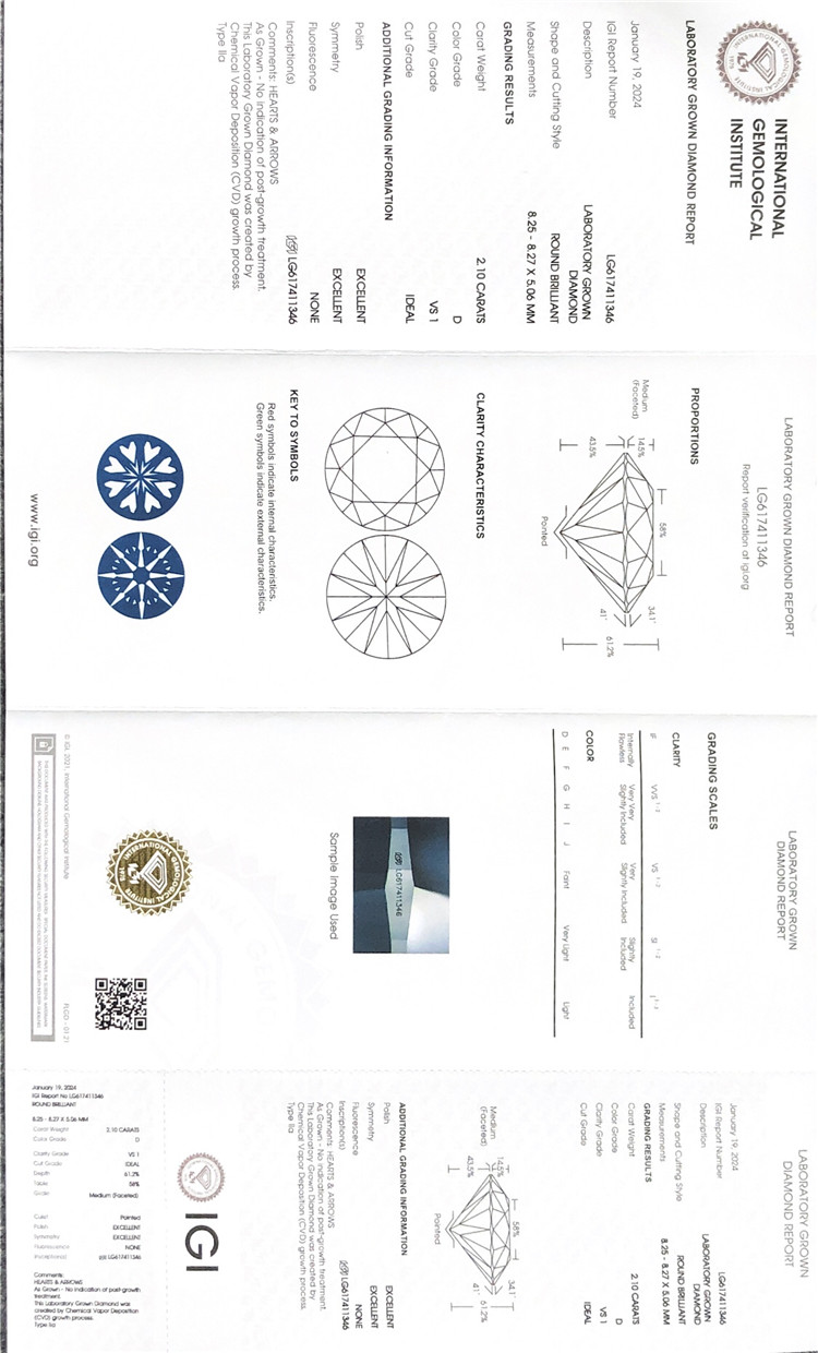 diamante de laboratorio igi vs