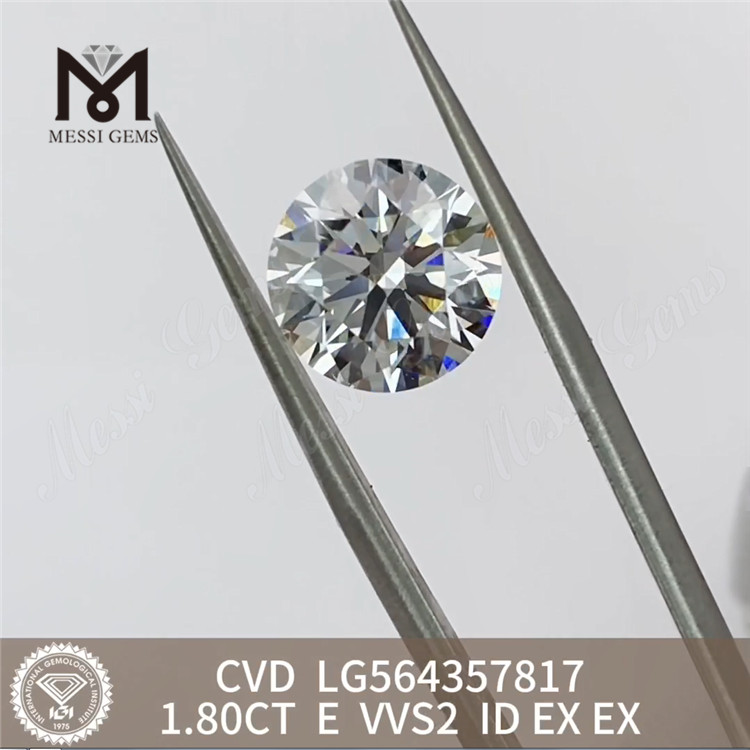 1.80CT E VVS2 ID EX EX vvs cvd diamante Diamantes creados en laboratorio CVD de alta calidad LG564357817