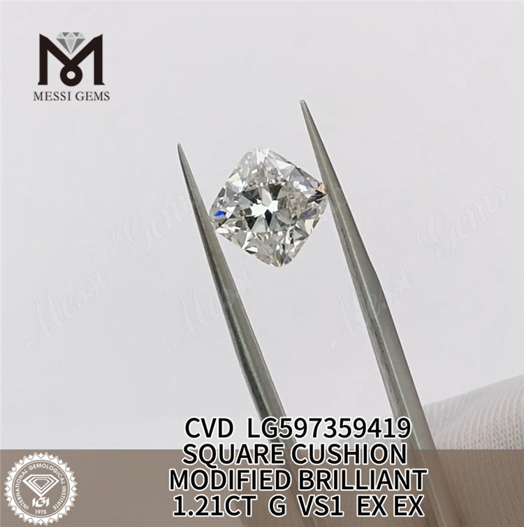 1.21CT G VS1 cu diamante cultivado en laboratorio precio por quilate Conciencia ambiental 丨Messigems LG597359419 