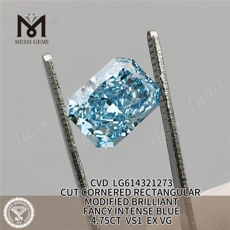 4.75CT AZUL RECTANGULAR VS1 Diamante cultivado en laboratorio CVD LG614321273 