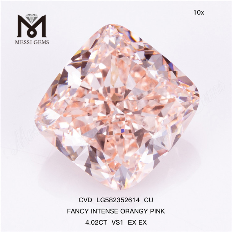 4.02CT VS1 EX EX CU FANCY INTENSE ORANGY Rosa CVD Diamantes a la venta LG582352614