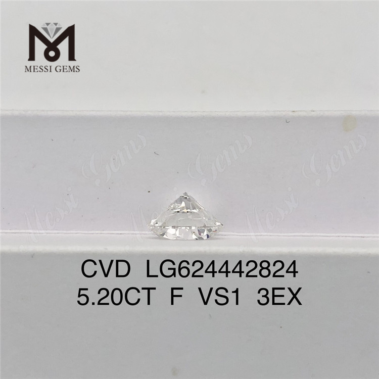 5.20CT F VS1 3EX Diamantes hechos en laboratorio CVD LG624442824丨Messigems