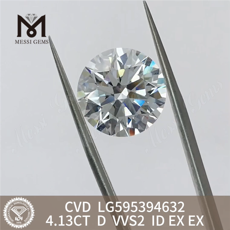 4.13CT D VVS2 ID EX EX 4ct CVD Diamante en línea LG595394632