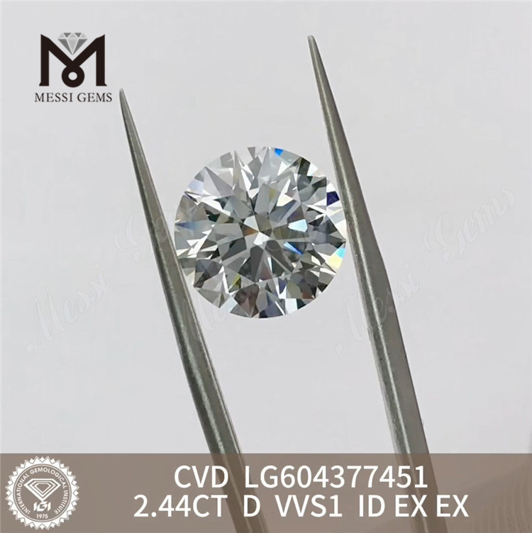Diamantes con certificación igi de 2,44 quilates D VVS1 Diamante suelto asequible para diseñadores de joyas 丨Messigems LG604377451