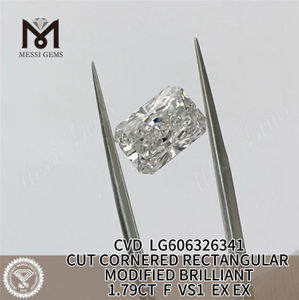 1.79CT F VS RECTANGULAR IGI Diamantes clasificados CVD LG606326341 Perfección impecable 丨Messigems 