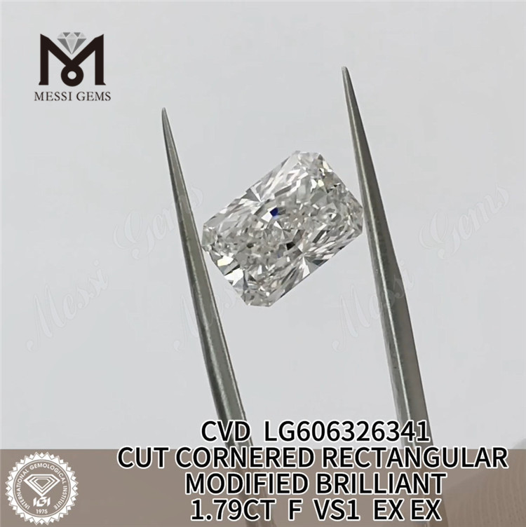 1.79CT F VS RECTANGULAR IGI Diamantes clasificados CVD LG606326341 Perfección impecable 丨Messigems 