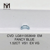 1.52CT VS1 EM FANCY BLUE CVD diamantes de brillo cultivados Estándar para la excelencia LG611353649 