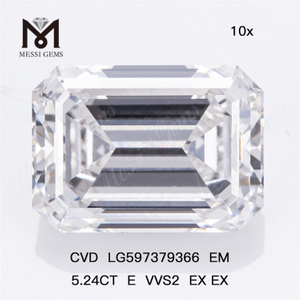 5.24CT E VVS2 EX EX Diamantes de laboratorio a granel CVD LG597379366 EM丨Messigems