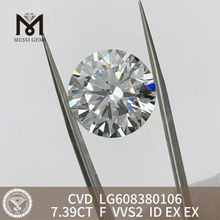 Diamantes simulados 7.39CT F VVS Compre en línea Nuestro amplio inventario de diamantes IGI 丨Messigems LG608380106