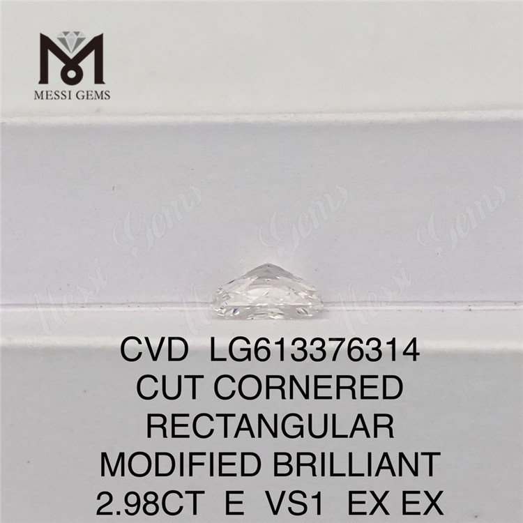 2.98CT CORTE RECTANGULAR E VS1 CVD LG613376314