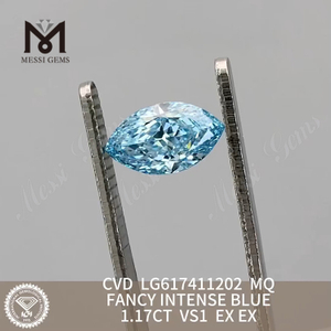 1.17CT VS1 MQ FANCY INTENSE BLUE diamantes creados en laboratorio al por mayor 丨 Messigems CVD LG617411202