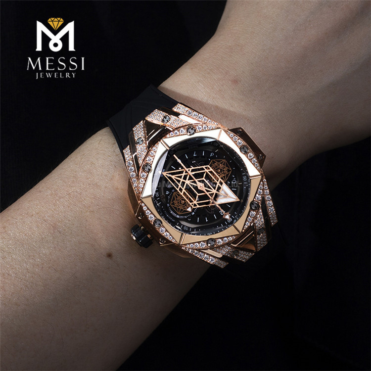 reloj moissanita para hombre
