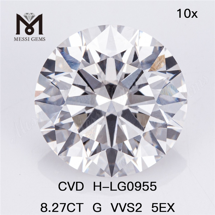 Diamantes 8.27CT G VVS2 ID EX EX CVD Potencia tu negocio de joyería LG602336106丨Messigems