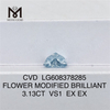 3.13ct VS1 Blue Flower Lab hecho Diamond CVD LG608378285