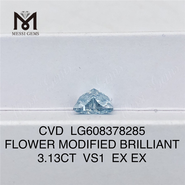 3.13ct VS1 Blue Flower Lab hecho Diamond CVD LG608378285