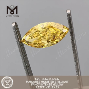 3.12CT marquesa laboratorio amarillo diamantes cultivados vs1 ex cvd lg671422732 