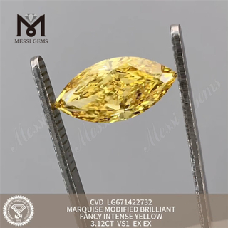 3.12CT marquesa laboratorio amarillo diamantes cultivados vs1 ex cvd lg671422732 