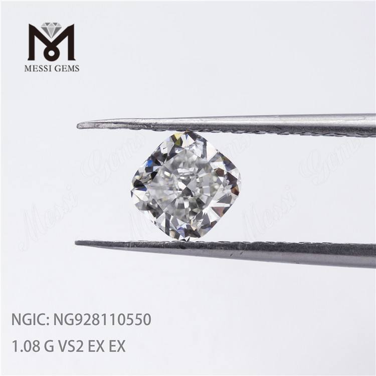 1.08CT EX EX Corte brillante G VS2 Blanco Diamante cvd sintético cultivado en laboratorio