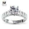 Anillo de boda de oro blanco de 1 quilate moissanite oro moda