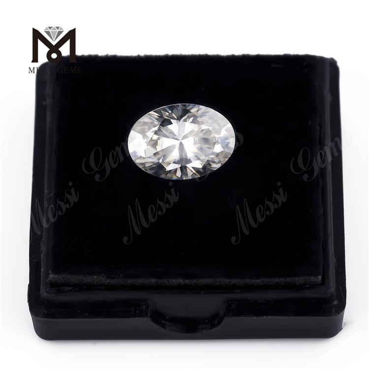 Moissanite de corte ovalado suelto de 7x5 mm de color blanco sintético a precio mayorista