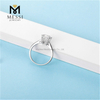 Venta al por mayor de anillos chapados en oro de 14k y 18k, anillo de plata de ley 925, anillo de moissanita de 1 quilate