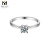 1ct mujer solitario moissanite anillo moda 925 anillo de plata esterlina