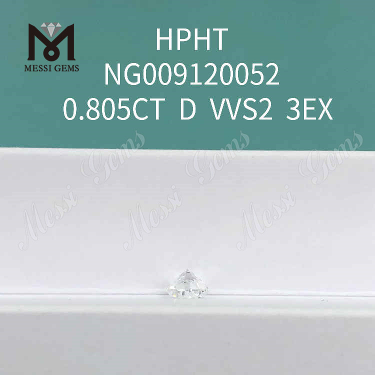 0.805CT blanco VVS2 3EX diamante suelto redondo hecho en laboratorio 