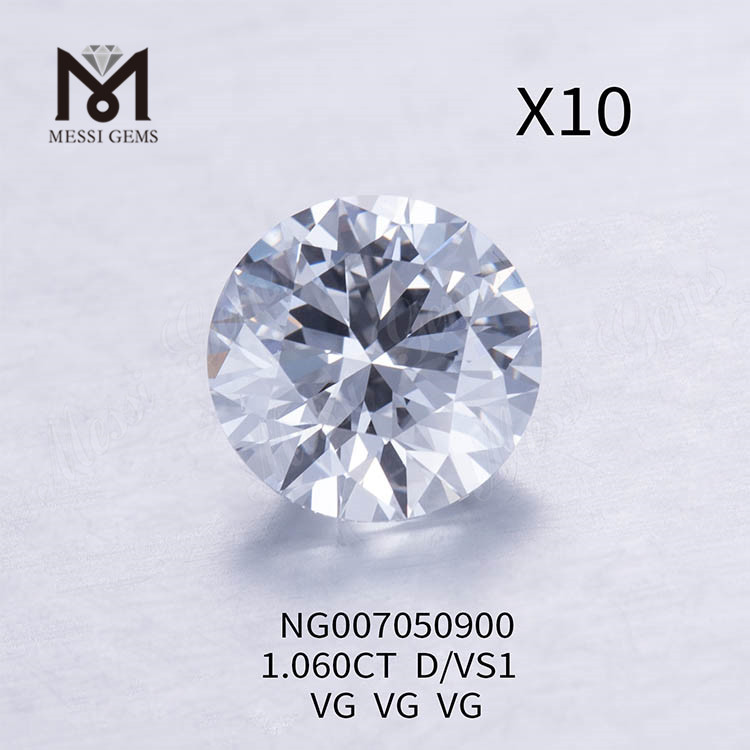 1.060CT D Redondo Hpht Diamond VS1 VG Grado de corte